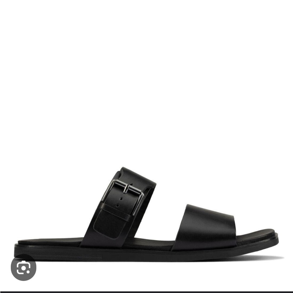 Clarks Ofra Slide Black Leather | Womens Sandals 7.5